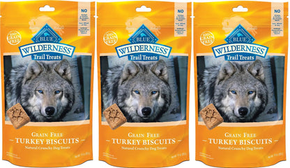 Blue Buffalo Wilderness Trail Treats Grain Free Turkey Biscuits Dog Treats 30 OZ Made in USA